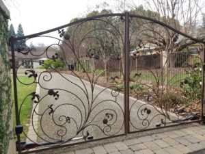 Decorative iron gate located in Carmichael